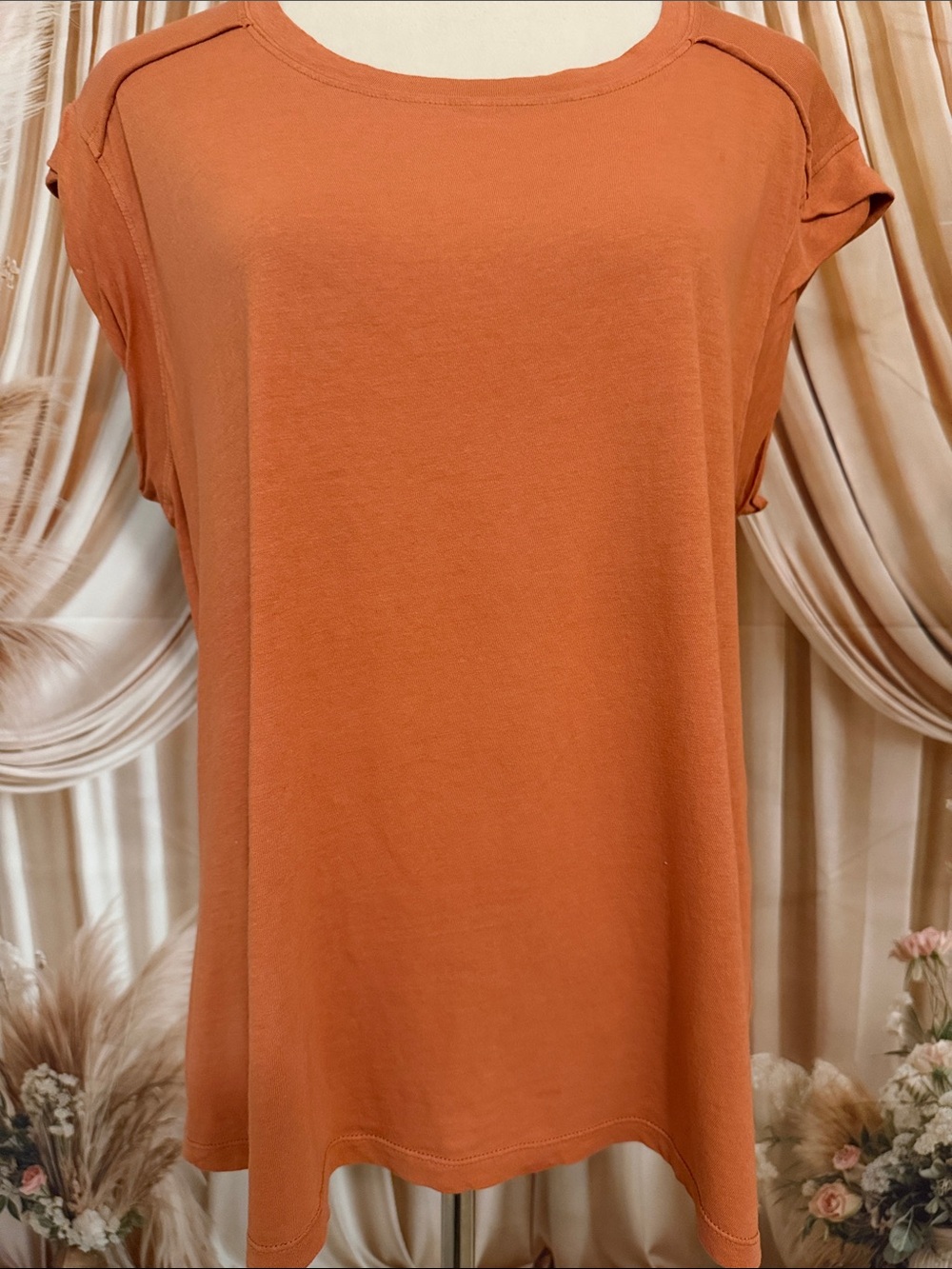 Double Zero Short Sleeve Tee in Burnt Orange